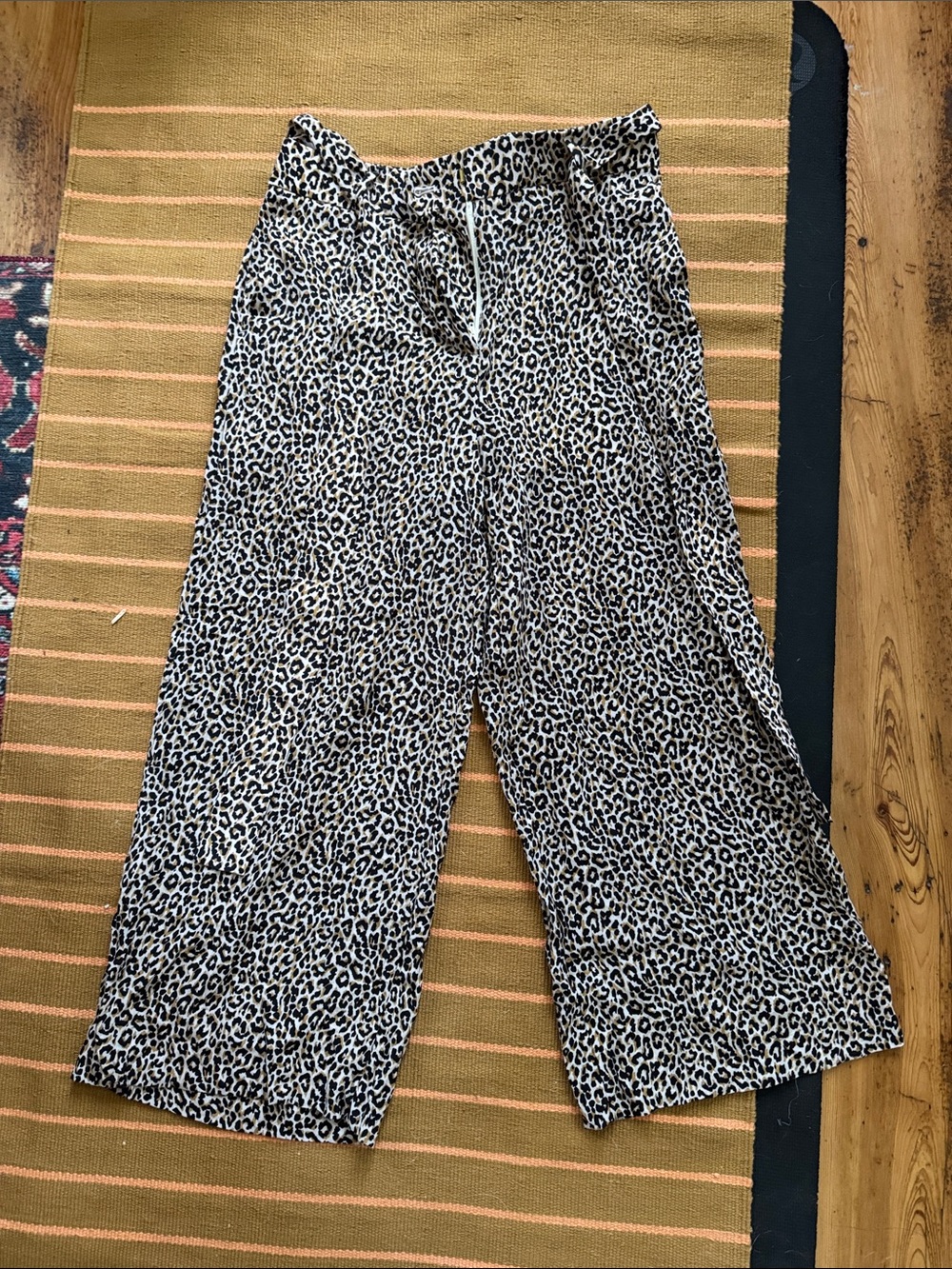 J. Crew Leopard Print Capris in Black and Tan
